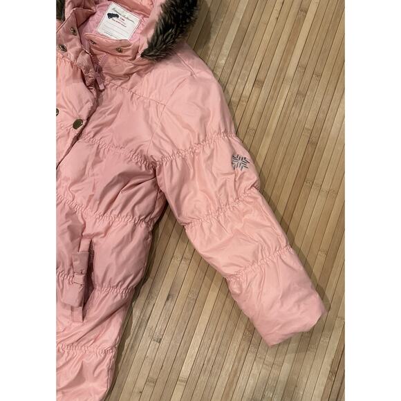 Hanna Andersson Down Girls City Puffer Coat Pink Size 10 140 - Picture 5 of 10